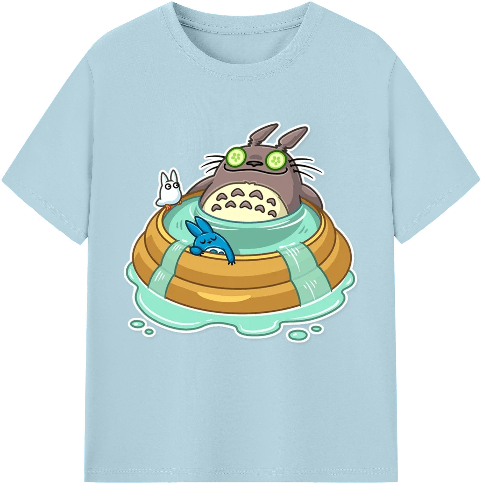 （画像用） となりのトトロ 草壁メイ 草壁サツキ My Neighbor Totoro Satsuki Kusakabe Mei Kusakabe 綿100％半袖Tシャツ（フロントプリント）